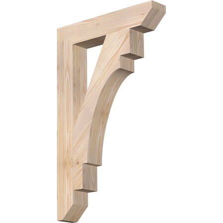 Ekena Millwork Merced Slat Smooth Bracket, Douglas Fir, 3 1/2"W x 20"D x 32"H BKT04X20X32MRC06SDF